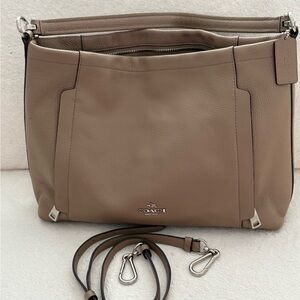 Coach Beige Leather Crossbody Bag